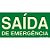 Placa Sinalizacao “SAIDA DE EMERGENCIA“ Fluorescente PVC 15x30 - Imagem 1
