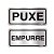 Placa Sinalizacao Aluminio "PUXE\EMPURRE" 2Pecas 6x15 - Imagem 1
