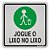 Placa Sinalização “JOGUE O LIXO NO LIXO“ Alumínio 12X12cm - Imagem 1