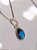 Colar gota ponto de luz azul safira 40cm - Imagem 1