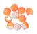Miçangas para pesca Abacaxi - Branco e Laranja Neon  10 Unidade - Imagem 1