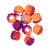 Miçangas para pesca Abacaxi - Laranja e Roxo Neon  10 Unidade - Imagem 1