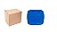 Prato Descartável 21 cm. Quadrado Azul Trik Trik Caixa c/60x10 un. - Imagem 1