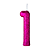 Vela de Aniversário Cintilante N°1 Pink Regina Un. - Imagem 1