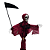 ENFEITE ESQUELETO C/ FOICE HALLOWEEN 78CM - Imagem 3