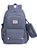 Mochila Feminina Escolar Juvenil Estilosa Azul - Imagem 1