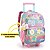 Mochila Rodinha Escolar Infantil Girls Arco íris Pompom - Imagem 6