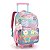Mochila Rodinha Escolar Infantil Girls Arco íris Pompom - Imagem 2