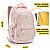 Mochila Feminina Escolar Juvenil Metalizada Metelassê Pompom - Imagem 4