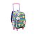 Mochila Rodinha Arco Iris Pom Pom Escolar Infantil Meninas - Imagem 1