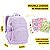 Mochila Juvenil Matelassê Porta Moeda Chaveiro Feminina - Imagem 7