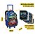 Kit Mochila Rodinha Carros Lancheira Estojo Meninos Escolar - Imagem 2