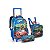 Kit Mochila Rodinha Carros Lancheira Estojo Meninos Escolar - Imagem 1
