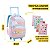 Mochila Rodinha Infantil Meninas Arco Íris Chaveiro Pom Pom - Imagem 2