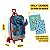 Mala Mochila Rodinha Stitch Praia 3d Azul Escolar Meninas - Imagem 2