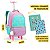 Kit Mochila Rodinha Juvenil Multi Color Arco Iris Feminina - Imagem 2