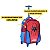 Mochila Rodinha Escolar Infantil Reforçada Azul Super Spider - Imagem 4