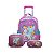 Kit Mochila Rodinha Lancheira Estojo Escolar Unicornio - Imagem 7