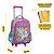 Kit Mochila Rodinha Lancheira Estojo Escolar Unicornio - Imagem 2