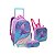 Kit Mochila Rodinha Lancheira Estojo Sereia Escolar Meninas - Imagem 1
