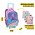 Kit Mochila Rodinha Lancheira Estojo Sereia Escolar Meninas - Imagem 2