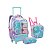 Kit Mochila Rodinha Escolar Splash Sereia Meninas 3 Peças - Imagem 1