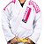 Kimono Jiu-JItsu Feminino Infantil Xtra-Lite Branco com Rosa Brazil Combat - Imagem 4