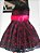 Vestido em Renda Preta com forro em cetim vermelho, tm P - Imagem 1