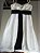 Vestido Folic cor Natural e Laço Preto - Imagem 1
