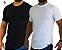 Camiseta LONGLINE Casual Masculina Slim Algodão Canelado - Imagem 1