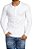 Kit WHITE 2 Camisetas Henley  Masculina MANGA LONGA - CANELADA - Imagem 3