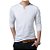 Kit WHITE 2 Camisetas Henley  Masculina MANGA LONGA - CANELADA - Imagem 2