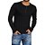 Kit BLACK 2 Camisetas Henley  Masculina MANGA LONGA - CANELADA - Imagem 3