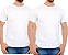 KIT 2 Camiseta BRANCA T-SHIRT Casual 100% Algodão Penteado - Imagem 1