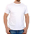 KIT 2 Camiseta BRANCA T-SHIRT Casual 100% Algodão Penteado - Imagem 2