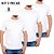 KIT 3 Camiseta BRANCA T-SHIRT Casual 100% Algodão Penteado - Imagem 1