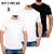 KIT 3 Camiseta 2 BRANCA + 1 PRETA T-SHIRT Casual 100% Algodão Penteado - Imagem 1