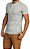 Camiseta HENLEY Classic Slim Fit Manga Curta Gola Redonda CINZA MESCLA - Imagem 2