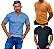 Camiseta HENLEY 2 Botões Slim Fit Manga Curta CANELADA - PRETA, CINZA, MUSTARDA - Imagem 1