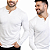 Kit 2 Camisetas Henley Masculinas Caneladas Manga Longa Slim Fit 2 Botões J Silver - Imagem 9