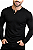 Kit 2 Camisetas Henley Masculinas Caneladas Manga Longa Slim Fit 2 Botões J Silver - Imagem 6