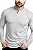 Kit 2 Camisetas Henley Masculinas Caneladas Manga Longa Slim Fit 2 Botões J Silver - Imagem 5