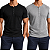 Kit 2 Camisetas Henley Masculinas Caneladas Manga Curta Slim Fit 4 Botões J Silver - Imagem 6