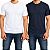 Kit 2 Camisetas Henley Masculinas Caneladas Manga Curta Slim Fit 4 Botões J Silver - Imagem 1