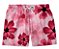 Short Masculino de Tactel | Flores Vermelhas Fundo Rosa - Imagem 1