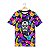 Camiseta Masculina Tecido Elastano Superior Swag On | Flores Caveira Barbuda - Imagem 1