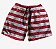 Short Masculino de Tactel | Ancoras Listras Vermelho e Branco - Imagem 1