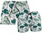 Kit Shorts Masculino e Feminino de Tactel | Flores e Folhas - Imagem 1