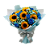 Buquê girassol e rosas azuis - Imagem 1
