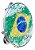 Pandeiro Vanguarda ABS 10" Bandeira do Brasil Rajada - Imagem 1